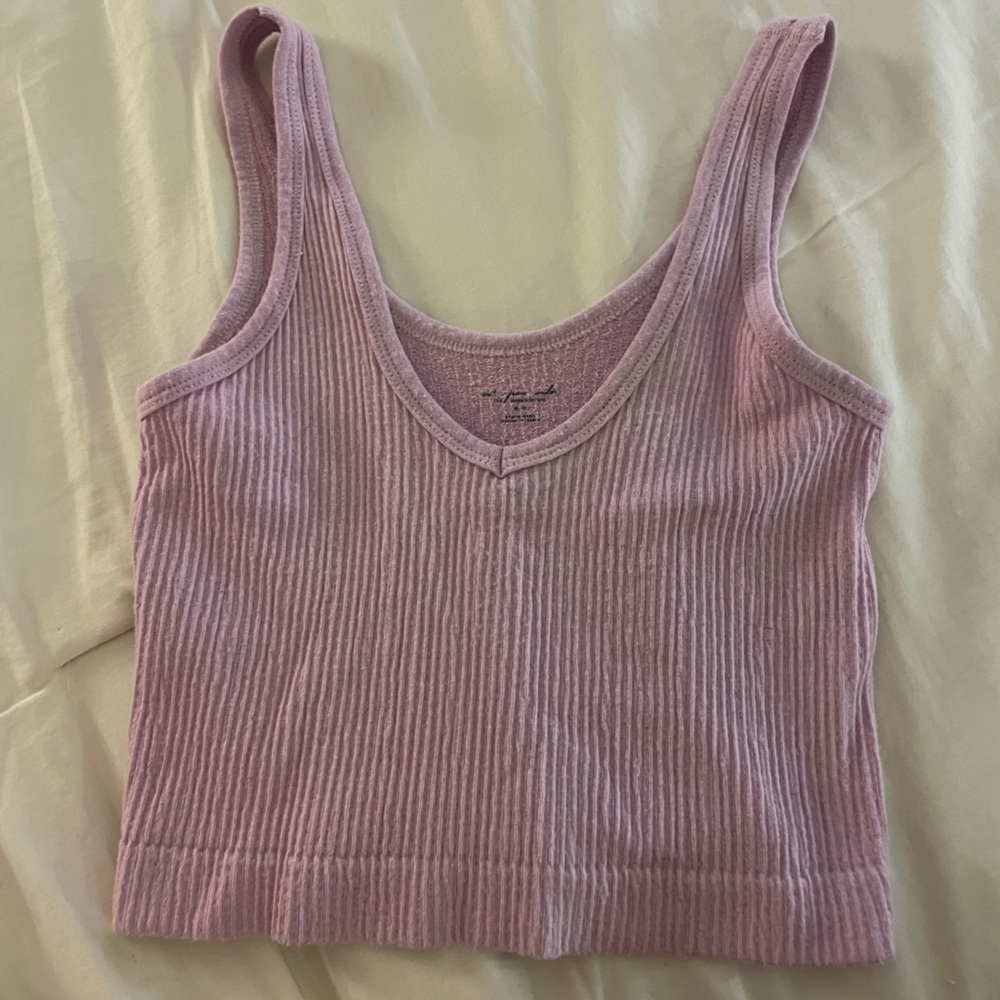Urban Outfitters Pink Ribbed Tank Top